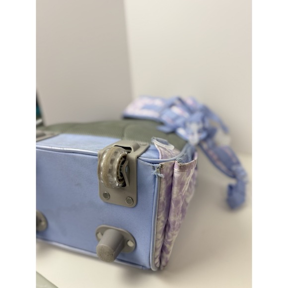 Pottery Barn Kids Mackenzie Rolling Backpack Lavender Tie Dye Heart Purple Used - Picture 8 of 9